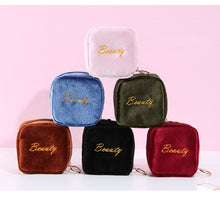 Load image into Gallery viewer, Velvet Lipstick Bag with Coin Purse