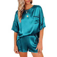 Load image into Gallery viewer, Solid Color Satiny Pajama Short Set