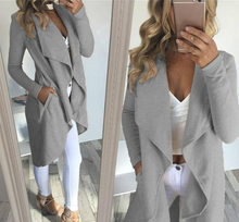 Load image into Gallery viewer, Large Lapel Loose Fit Trench Coat