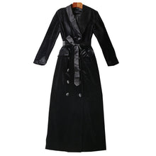 Load image into Gallery viewer, Velvet Trench Style Coat Dress