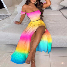 Load image into Gallery viewer, Bohemian Print Tube Top Skirt Set