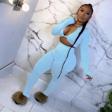 Load image into Gallery viewer, Casual Crop Top & Leggings Set