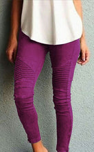 Load image into Gallery viewer, Solid Color Textured Jegging Pants
