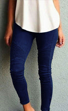 Load image into Gallery viewer, Solid Color Textured Jegging Pants