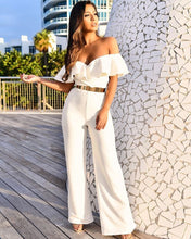 Load image into Gallery viewer, Off The Shoulder Ruffled Jumpsuit