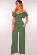 Load image into Gallery viewer, Off The Shoulder Ruffled Jumpsuit