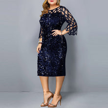Load image into Gallery viewer, Sequined Cut Out Party Dress