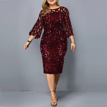 Load image into Gallery viewer, Sequined Cut Out Party Dress