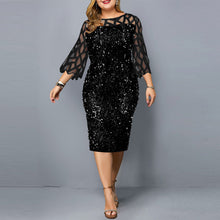 Load image into Gallery viewer, Sequined Cut Out Party Dress