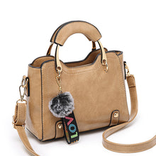 Load image into Gallery viewer, Vintage Squared Handbag with Gold Accents