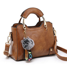 Load image into Gallery viewer, Vintage Squared Handbag with Gold Accents