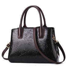 Load image into Gallery viewer, Leaf Embossed Zippered Handbag