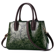 Load image into Gallery viewer, Leaf Embossed Zippered Handbag