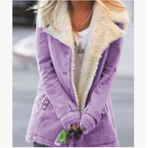 Load image into Gallery viewer, Buttoned Fur Lined Winter Coat