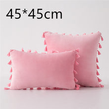 Load image into Gallery viewer, Tassel velvet sofa pillowcase