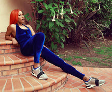 Load image into Gallery viewer, Fitted Velvet Jumpsuit