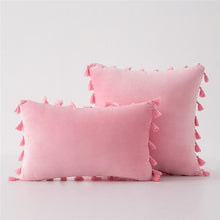 Load image into Gallery viewer, Tassel velvet sofa pillowcase