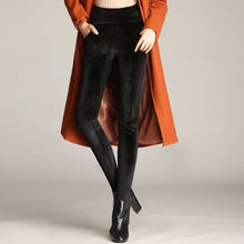 Load image into Gallery viewer, High Waisted Velvet Pants, Leggings