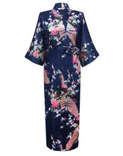 Load image into Gallery viewer, Japanese Satin Peacock Robe