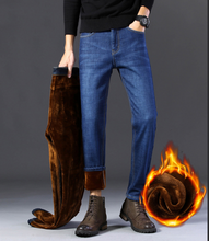 Load image into Gallery viewer, Fleeced Lined Denim Pants