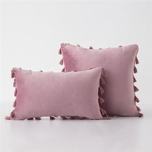 Load image into Gallery viewer, Tassel velvet sofa pillowcase