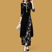 Load image into Gallery viewer, Velour Wide-leg Pants Suit