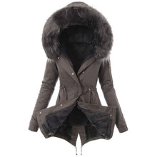 Load image into Gallery viewer, Fur Collar Trench Jacket