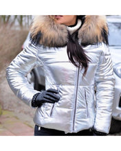 Load image into Gallery viewer, Ladies Short Down Coat with Oversized Fur Hood