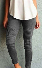 Load image into Gallery viewer, Solid Color Textured Jegging Pants