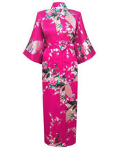 Load image into Gallery viewer, Japanese Satin Peacock Robe
