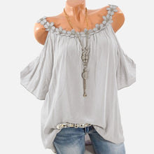 Load image into Gallery viewer, Flowered Collar & Strapless Top