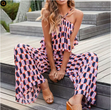 Load image into Gallery viewer, Pleated Halter Relaxed Fit Jumpsuit