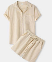 Load image into Gallery viewer, Cotton Short Sleeve Shorts Set