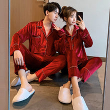 Load image into Gallery viewer, Couples Warm Velveteen Pajamas