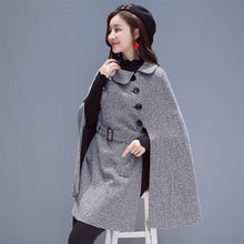 Load image into Gallery viewer, Woolen Blended Tweed Cape