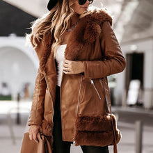 Load image into Gallery viewer, Zipped Fur Collared Coat