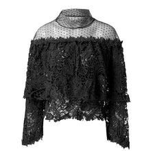 Load image into Gallery viewer, Mesh Stitching Lace Blouse