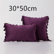 Load image into Gallery viewer, Tassel velvet sofa pillowcase