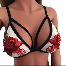 Load image into Gallery viewer, Rose Embroidery Lace Bra Set