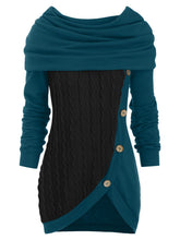 Load image into Gallery viewer, Button Accented Thick Hooded Sweater