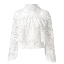 Load image into Gallery viewer, Mesh Stitching Lace Blouse