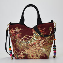 Load image into Gallery viewer, Peacock Embroidery Handbag
