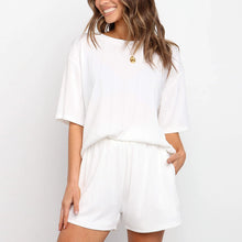 Load image into Gallery viewer, Rounded Collar Shorts Set