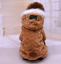 Load image into Gallery viewer, Big Fur Collar Velour Dog Coat