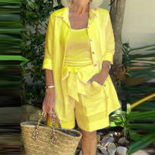 Load image into Gallery viewer, Cardigan Casual Short Pant Set