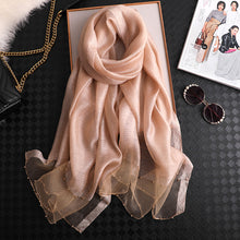 Load image into Gallery viewer, Satin & Mesh Accented Scarf