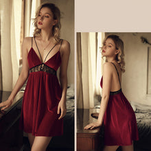 Load image into Gallery viewer, Loose Spaghetti Velvet Nighty