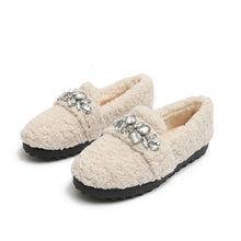 Load image into Gallery viewer, Lambs Wool Comfy Flat Shoes