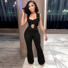 Load image into Gallery viewer, Slotted Sleeveless Pant Set