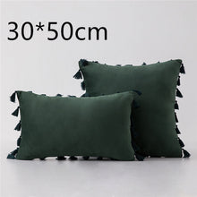 Load image into Gallery viewer, Tassel velvet sofa pillowcase